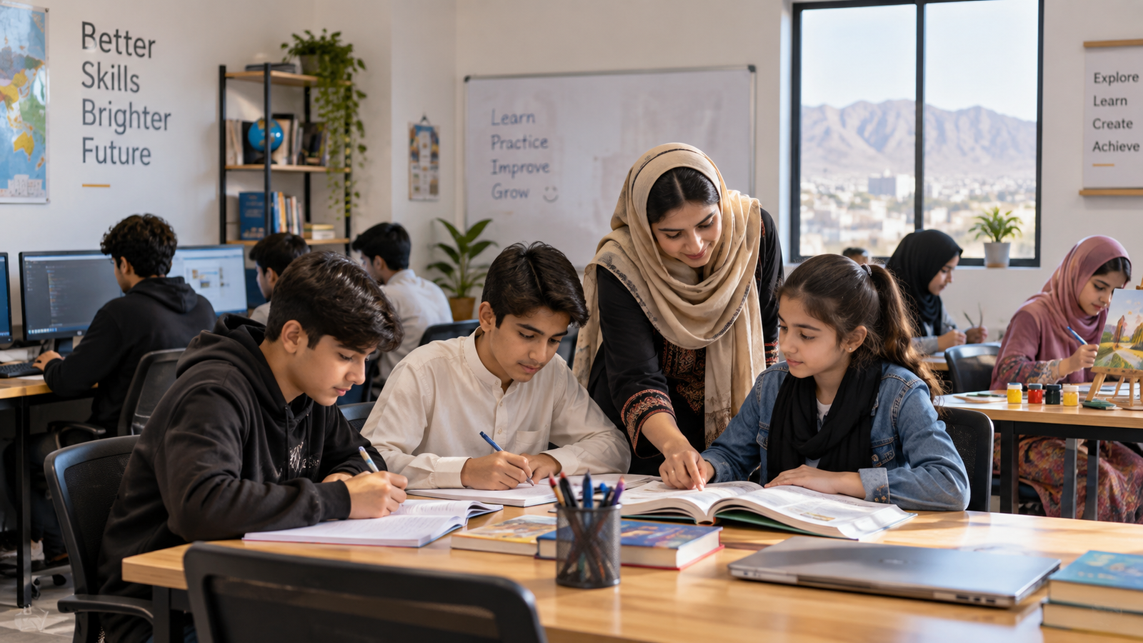 Concept classroom image for Royal Academy website